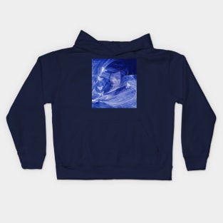 Butterfly wishes in blue Kids Hoodie